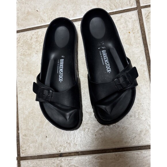 Birkenstock Madrid Essentials EVA Black Sandals Plastic Rubber 37 US 7 - Picture 1 of 5